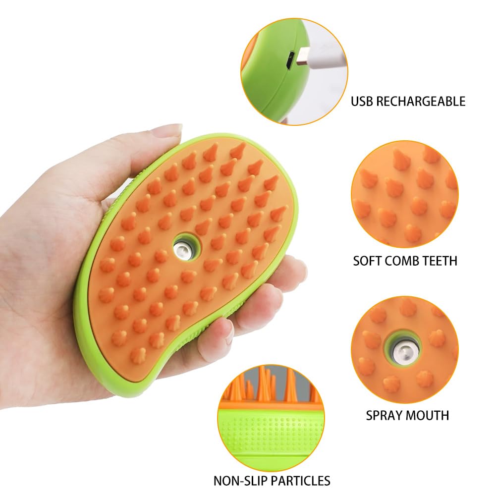 3-in-1 Pet Spray Grooming Brush