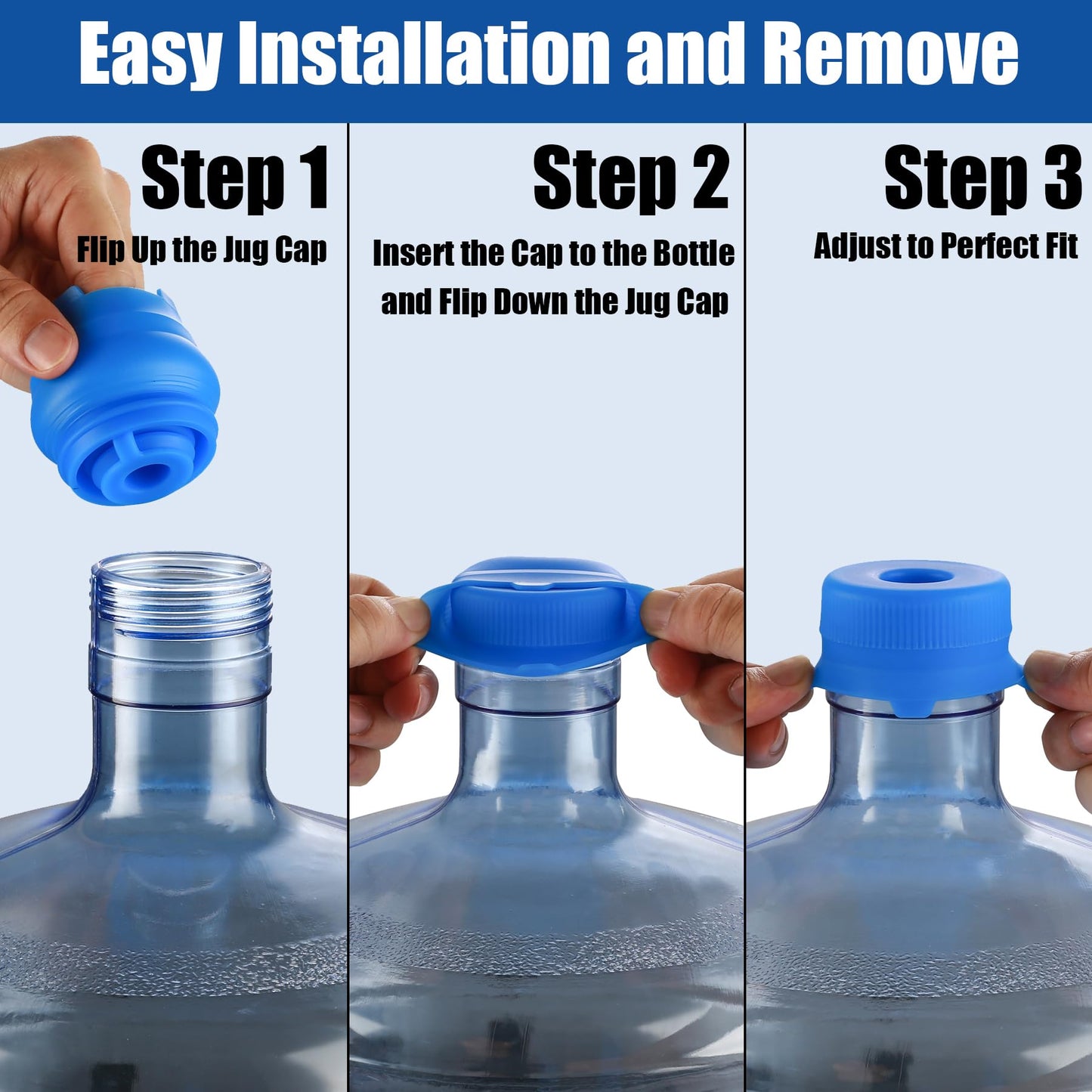 Leak-Free Water Bottle Dispenser Caps Lids