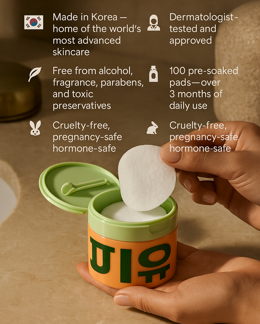 Korean Anti-Aging Toner Pads – Fades Dark Spots & Wrinkles Fast