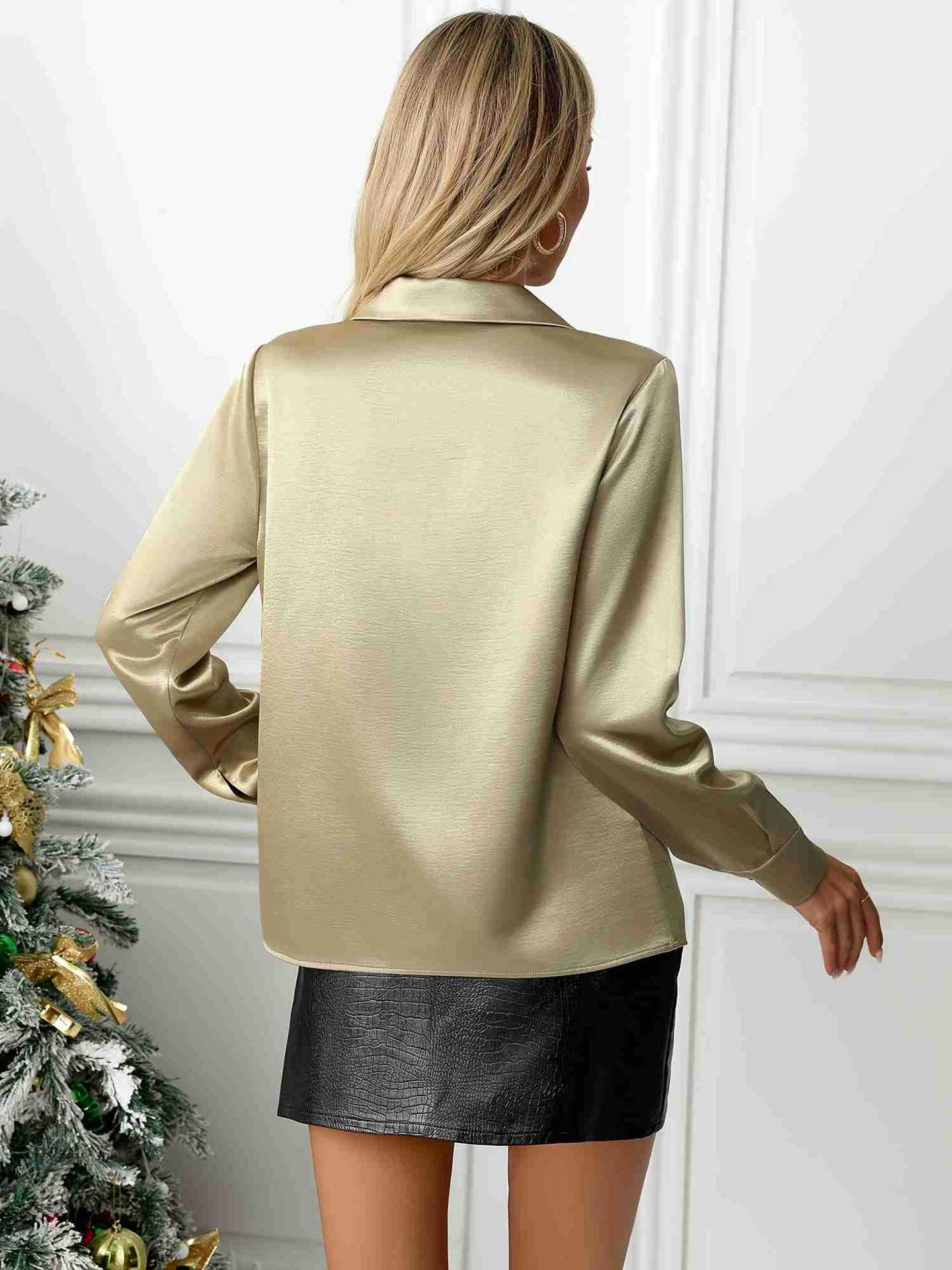 Gold Thread Long Sleeve Shirt