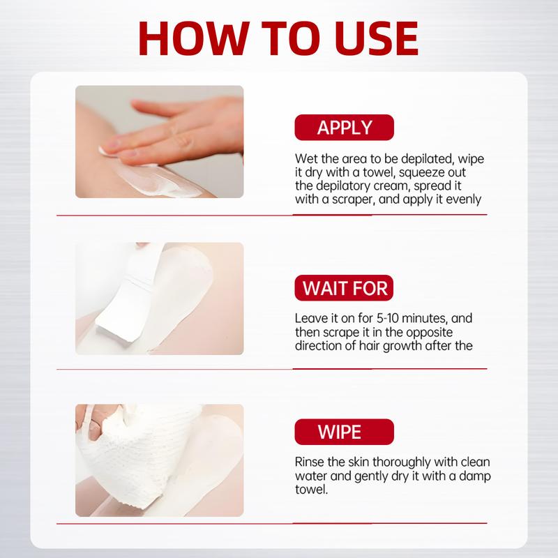Painless Hair Removal Cream for Women & Men, Hair Removal Cream for Body, Back&Legs, All Skin Types