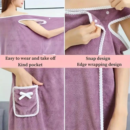 🔥HOT SALE 🎁Plus Size Women's Wearable Shower Skirt